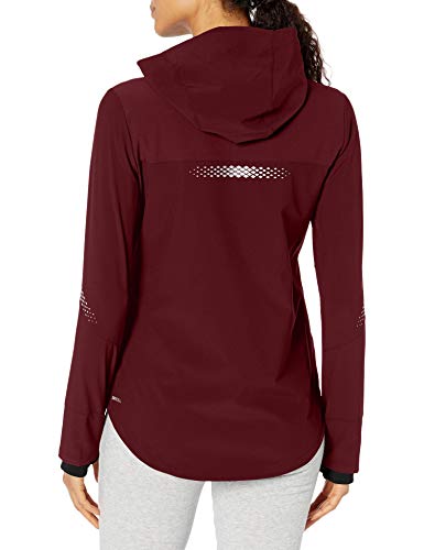 PUMA Women's Runner ID Hooded Jacket, Burgundy, XS