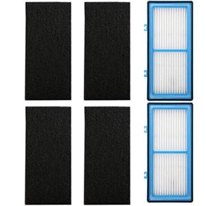 kaluto aer1 hepa type total air filter replacement compatible with hapf30at and hap242-nuc,includ 2hepa filter + 4 charcoal booster pre filte