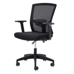 sophia & william ergonomic mesh office desk chair high back, modern 360° swivel executive computer chair with height adjustable armrests, lumbar support, black - 1 pack, load capacity: 300 lbs