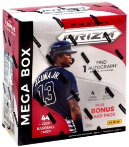 2020 panini prizm baseball mega box (44 cards/bx)