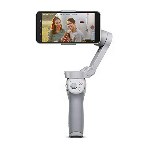 DJI OM 4 - Handheld 3-Axis Smartphone Gimbal Stabilizer with Grip, Tripod, Gimbal Stabilizer Ideal for Vlogging, YouTube, Live Video, Phone Stabilizer Compatible with iPhone and Android