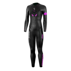 synergy triathlon wetsuit - women’s endorphin full sleeve (black/pink, w2)