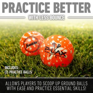 Franklin Sports Lacrosse Balls - Practice Lax Balls - 2 Pack -Massage Balls - All Ages Lacrosse - Green