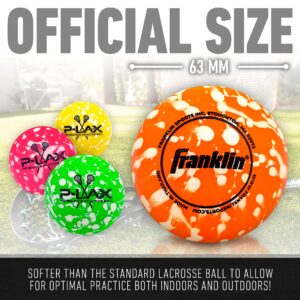 Franklin Sports Lacrosse Balls - Practice Lax Balls - 2 Pack -Massage Balls - All Ages Lacrosse - Green