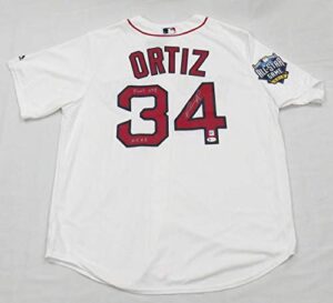 david ortiz autographed boston red sox 2016 all star game majestic white replica jersey w/final asg & 10x as beckett witnessed - autographed mlb jerseys