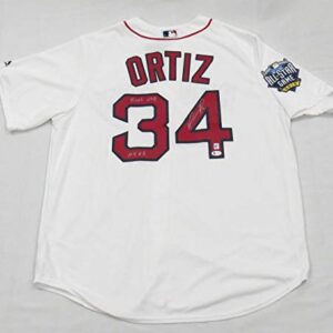 David Ortiz Autographed Boston Red Sox 2016 All Star Game Majestic White Replica Jersey W/Final ASG & 10X AS Beckett Witnessed - Autographed MLB Jerseys