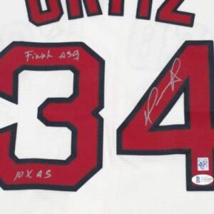 David Ortiz Autographed Boston Red Sox 2016 All Star Game Majestic White Replica Jersey W/Final ASG & 10X AS Beckett Witnessed - Autographed MLB Jerseys