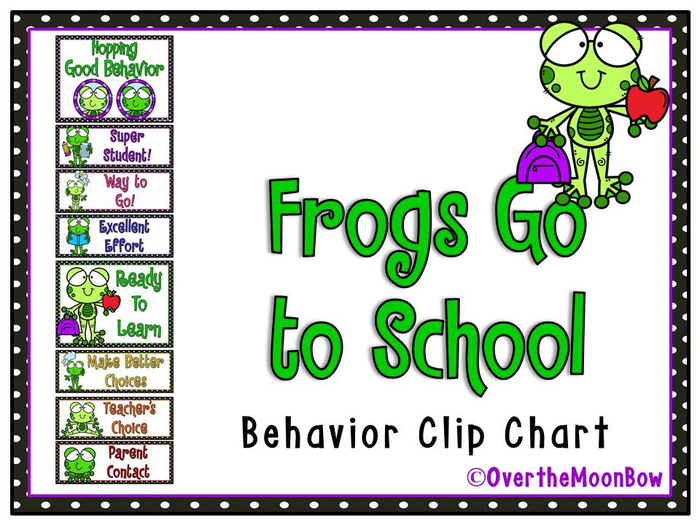 Frogs Go to School | Behavior Clip Chart