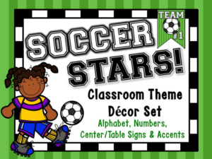 soccer stars! | sports classroom theme décor set
