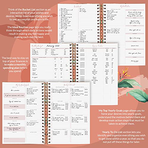 PLANBERRY Large Weekly Planner Premium – Undated Life & Budget Planner – Organizer & Productivity Journal, 8x10.4″ (African Terracotta)