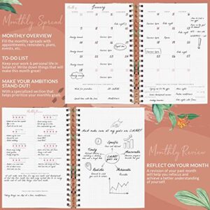 PLANBERRY Large Weekly Planner Premium – Undated Life & Budget Planner – Organizer & Productivity Journal, 8x10.4″ (African Terracotta)