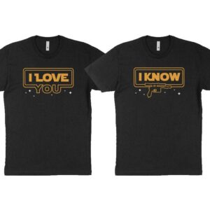 I Love You I Know Duo Sci-Fi Geek Space Shirt Unisex Black One Size