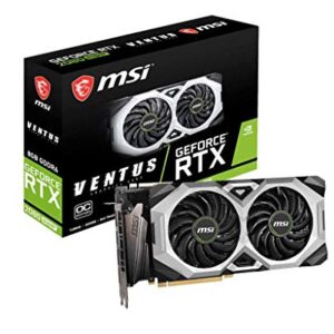 MSI Gaming GeForce RTX 2080 Super 8GB GDRR6 256-Bit HDMI/DP Nvlink Torx Fan Turing Architecture Overclocked Graphics Card (RTX 2080 Super Ventus XS OC) (Renewed)