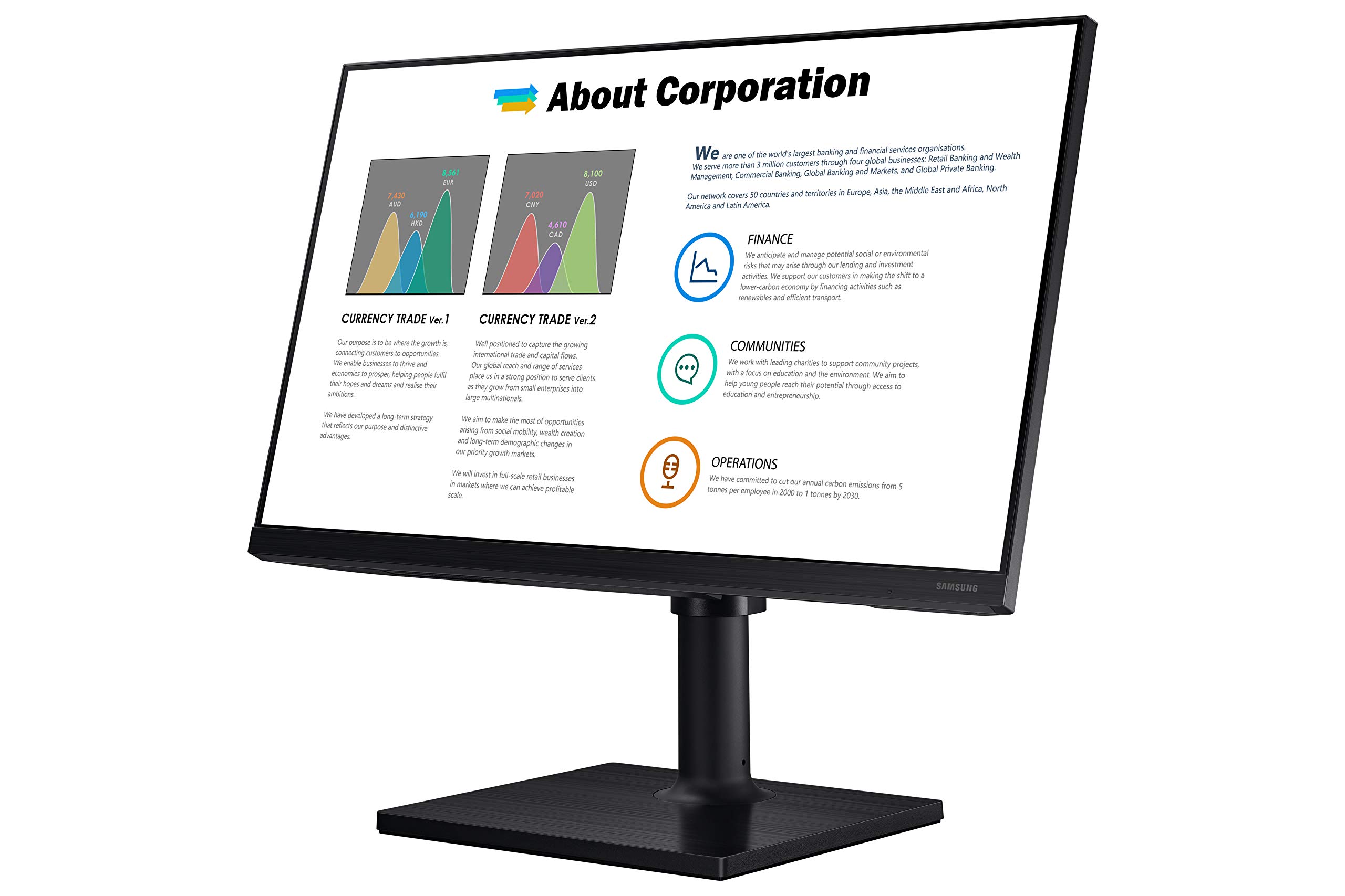 SAMSUNG FT45 Series 24-Inch FHD 1080p Computer Monitor, 75Hz, IPS Panel, HDMI, USB Hub, Height Adjustable Stand, 3 Yr WRNTY (LF24T452FQNXGO)