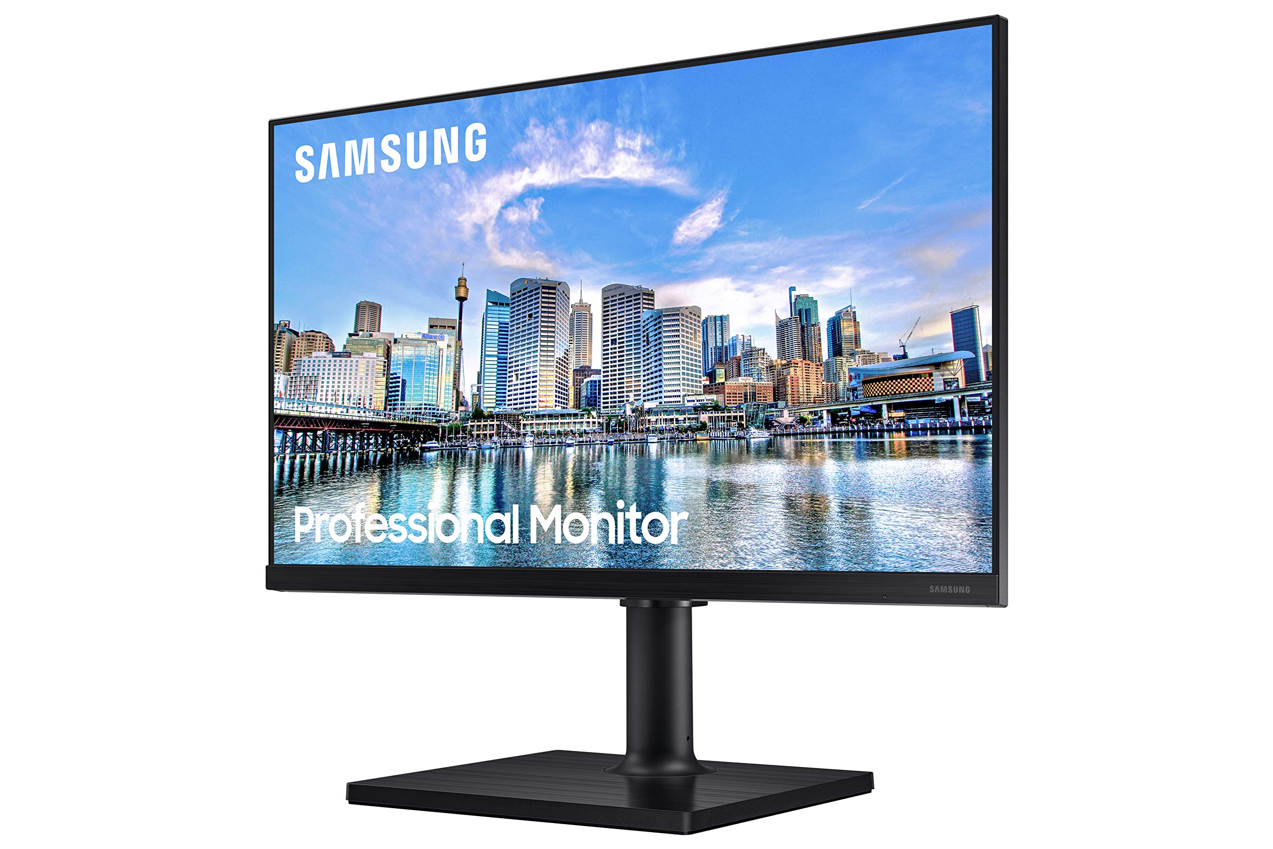 SAMSUNG FT45 Series 24-Inch FHD 1080p Computer Monitor, 75Hz, IPS Panel, HDMI, USB Hub, Height Adjustable Stand, 3 Yr WRNTY (LF24T452FQNXGO)