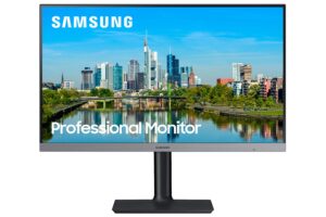 samsung ft650 series 24-inch fhd 1080p computer monitor, 75hz, ips panel, hdmi, usb hub, height adjustable stand, 3 yr wrnty (lf24t650fynxgo)