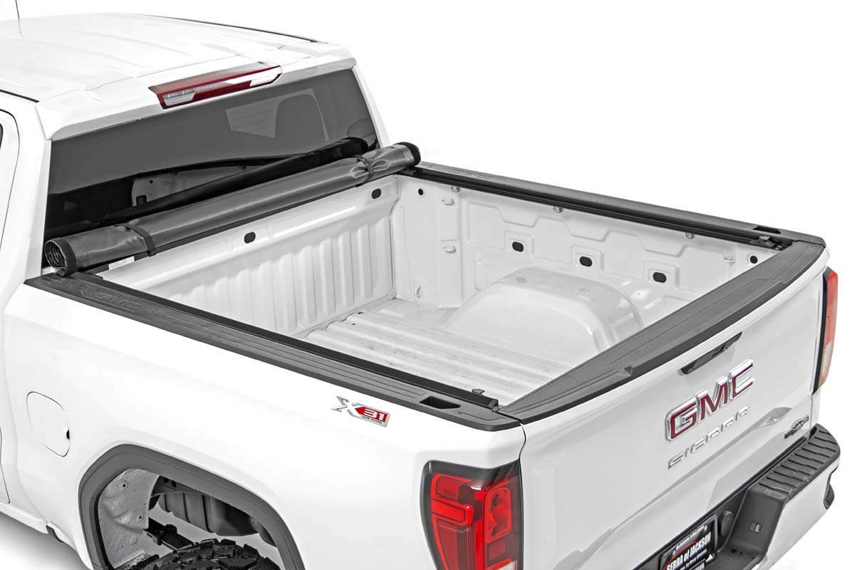 Rough Country Soft Roll-Up Bed Cover for 2014-2018 Chevy Silverado 1500/GMC Sierra 1500 | 5'8" - 48119551