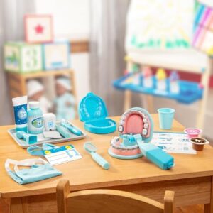 Melissa & Doug Super Smile Dentist Kit With Pretend Play Set of Teeth And Dental Accessories (25 Toy Pieces) - Pretend Dentist Play Set, Dentist Toy, Dentist Kit For Kids Ages 3+