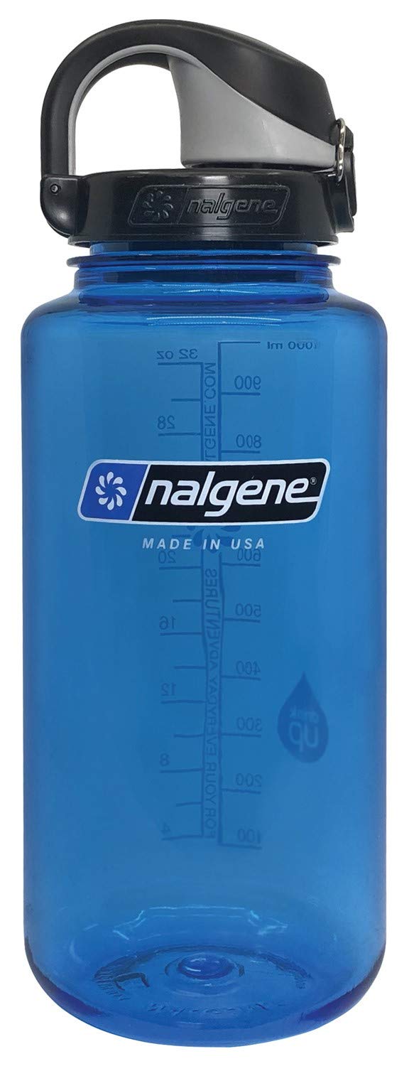 Nalgene On The Fly BPA-Free Water Bottle, Blue with Black, 32 Oz