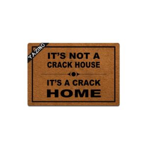 it's not a crack house, it's a crack home funny doormat custom home living decor housewares rugs and mats state indoor gift ideas washable fabric top 23.6"(w) x 15.7"(l)