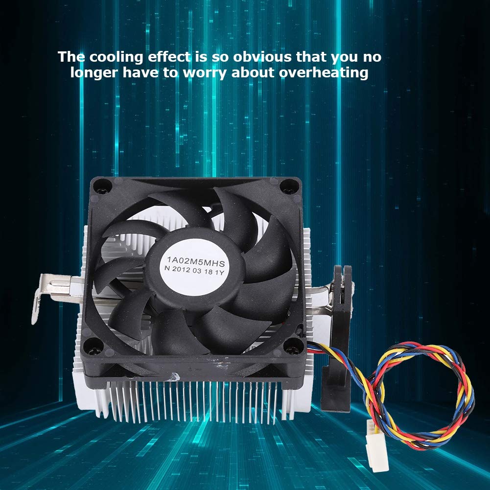 Hydraulic Bearing CPU Cooling Fan, Black CPU Cooler, Large Air Volume 12V CPU Fan, Excellent Heat Dissipation Performance for AM2 AM3 AM3+ FM1 FM2 FM2+