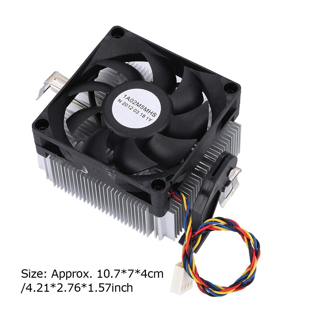 Hydraulic Bearing CPU Cooling Fan, Black CPU Cooler, Large Air Volume 12V CPU Fan, Excellent Heat Dissipation Performance for AM2 AM3 AM3+ FM1 FM2 FM2+