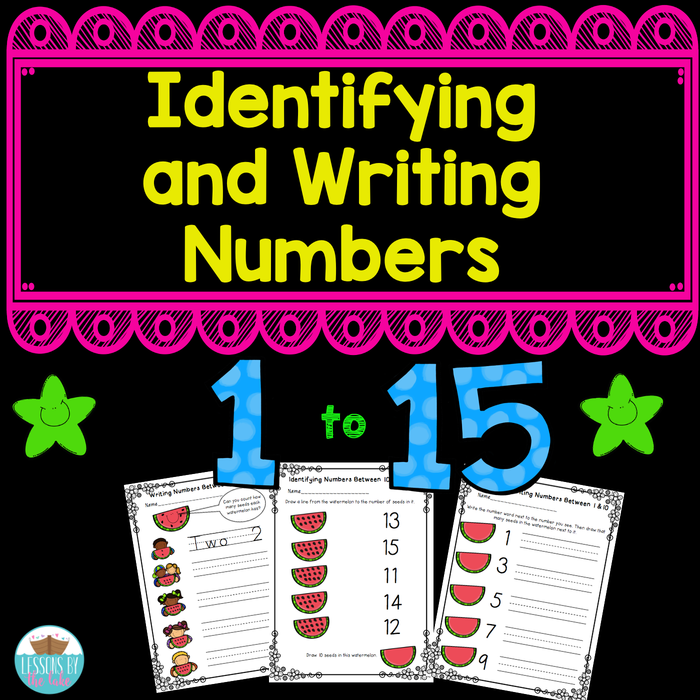 Identifying and Writing Numbers 1- 15 Activity Pack