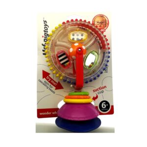 Sucker Wheel Rotating Ferris Rattle Toy,Rotating Windmill Rattle for 6-12 Month Baby Infant Highchair Toy