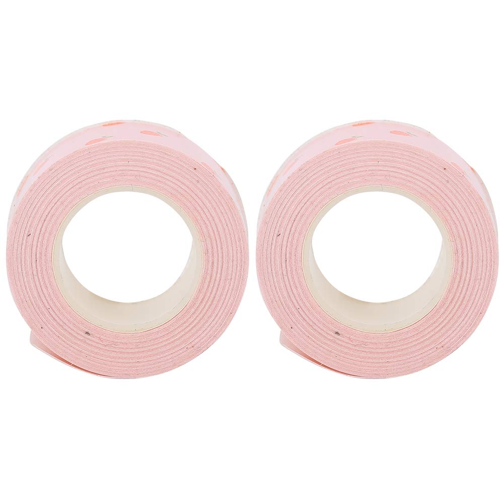 2 Packs Label Tape for LR5C Labeler Strawberry Pattern Thermal Paper Laminated Tape for School Office Supplies