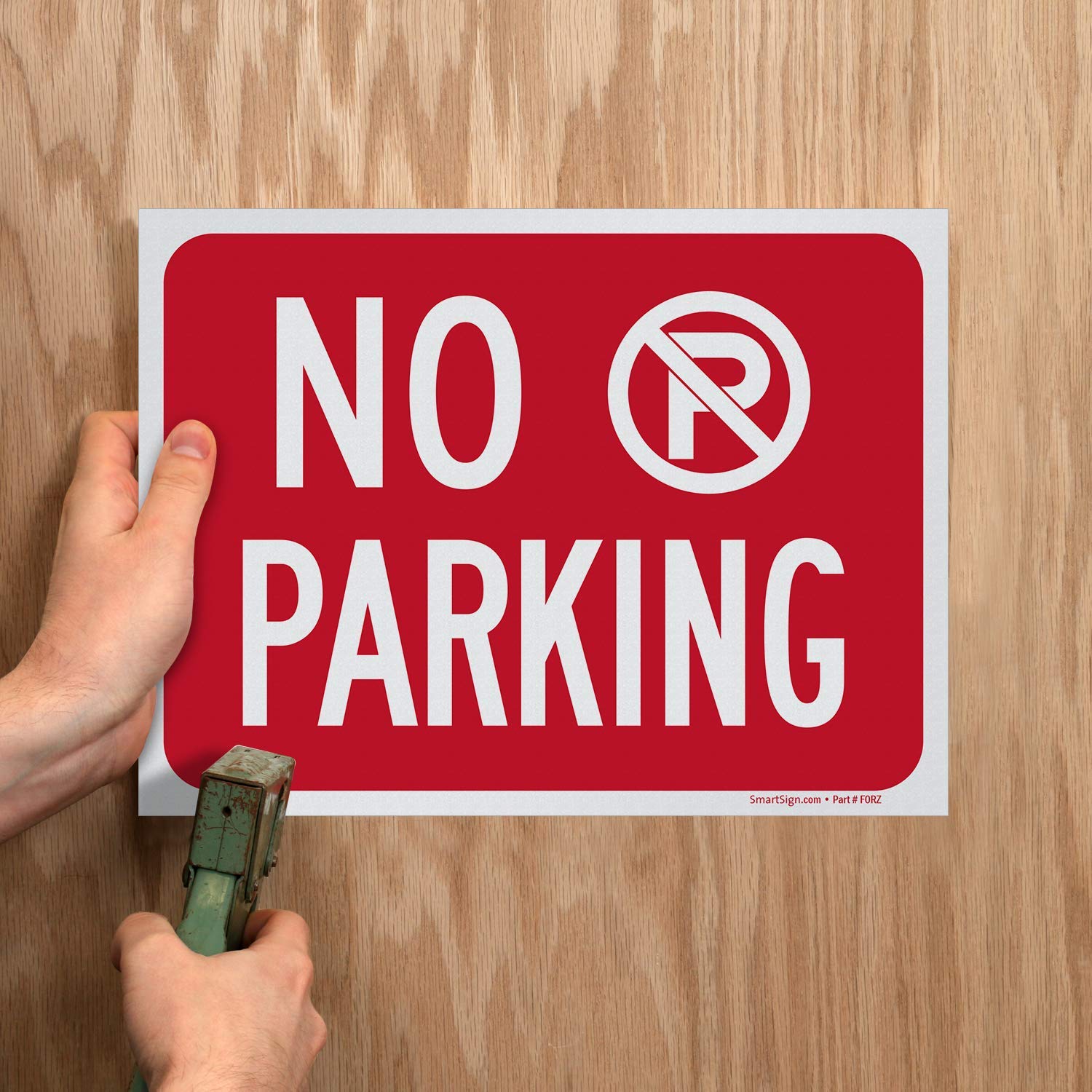 Smartsign “No Parking” Sign | 9" x 12" Polystyrene (Pack of 5)