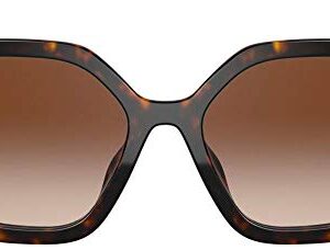 Prada PR 24XS 2AU6S1 Havana Plastic Rectangle Sunglasses Brown Gradient Lens