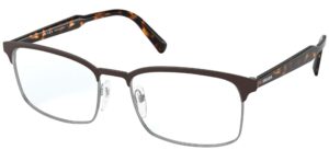 eyeglasses prada pr 54 wv 03g1o1 matte brown/gunmetal