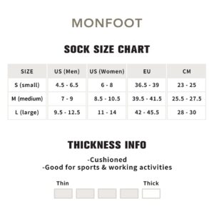 MONFOOT Women's and Men's 8 Pairs Athletic Cushion Crew Socks White Large, multipack