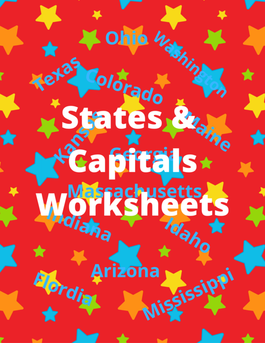 States and Capital Worksheets