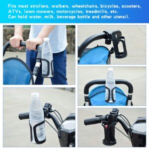 Eucredy Universal Stroller Cup Holder, Upgrade Cup Holder for Walker, Attachable Bike Water Bottle Holder, Drink Holder Attachment for Wheelchair, Motorcycle, Scooter, Bicycle, Rolling Walker, Trolley