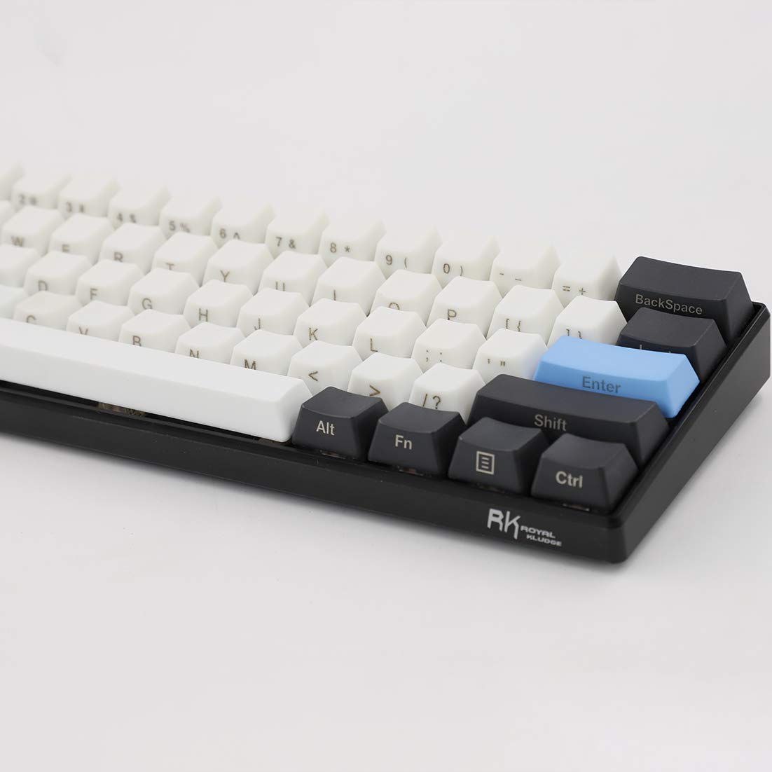 61keys ANSI Layout OEM Profile keycaps PBT Key Cap for Switches Gaming Mechanical Keyboard White+Red Color