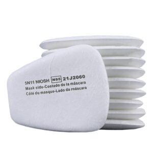 ranksing respirator replacement parts 5n11 active carbon filters for mesh or neoprene running use with 6000/6200/7502/6800/7501/ff402 replacement fitting 10pcs