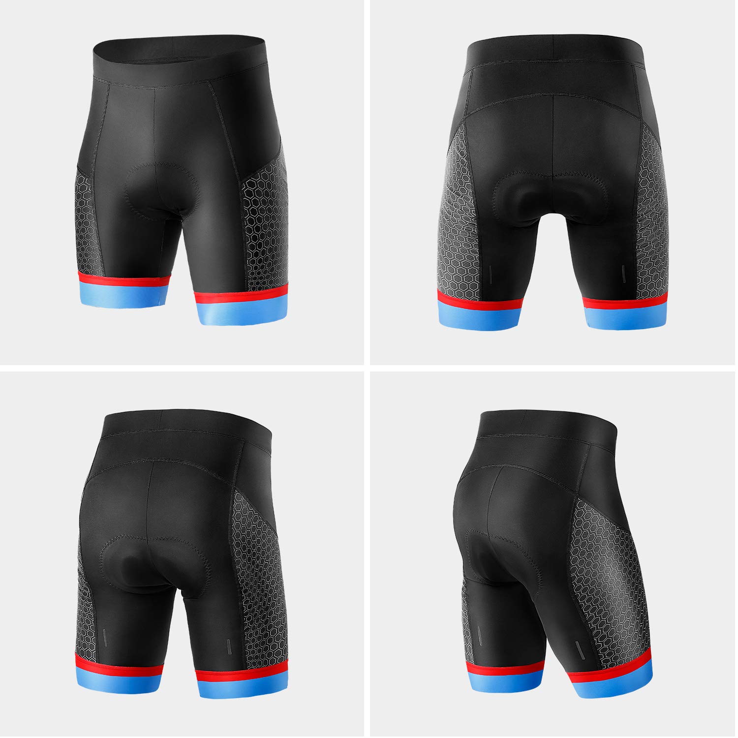 INBIKE Bike Shorts Men with Padding Bicycle Cycling Chamois Pants Tights 3D Padded Cycle Rider Biking Clothing Blue Large