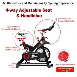 KOUZ LIVE Cycling Exercise Bikes Indoor Stationary Bike for Home Workout, Cycle Bike with Quiet Belt Drive & Professional Seat & Ipad Mount