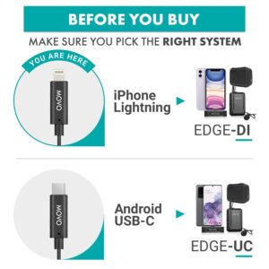 Movo Edge-DI Wireless Lavalier for iPhone - Perfect Compact Lav Mic for Smartphone Gimbal Stabilizer - Great for Vlogging, Filming, Teachers, and More - Compatible with DJI Osmo OM 4, 5