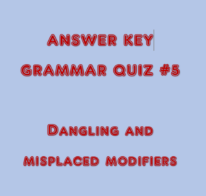 answers to grammar quiz 5