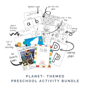 planets for preschool activity bundle