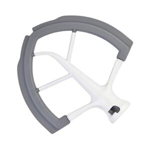 roabertic flex edge beater for kitchenaid bowl-lift stand mixer - 6 quart flat beater paddle with flexible silicone edges