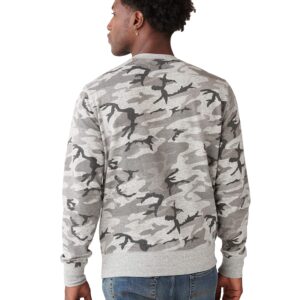 Lucky Brand Men's Long Sleeve Crew Neck Sweatshirt, Grey Camo, S