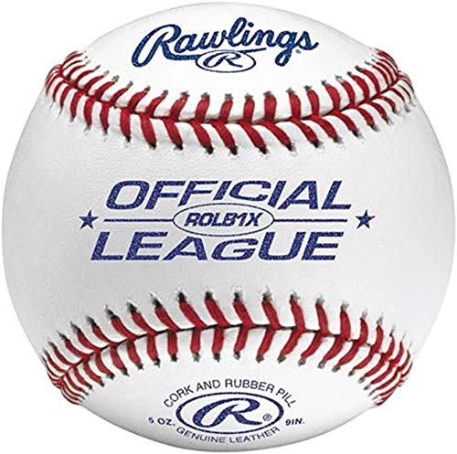 Rawlings | Official League Competition Grade Baseballs | ROLB1X | Game/Practice Use | Youth/14U | Bucket | 24 Count