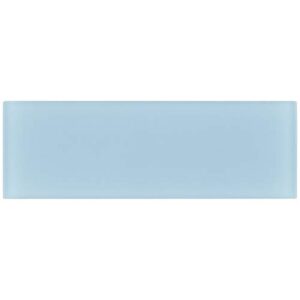 contempo blue gray 4 in. x 12 in. frosted glass tile sample