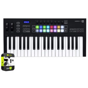 novation ams-launchkey-37-mk3 launchkey 37 mk3 midi keyboard controller for ableton live bundle with 1 yr cps enhanced protection pack