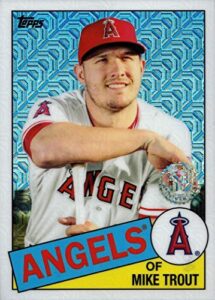 2020 topps 1985 silver chrome refractor #85c-1 mike trout baseball card