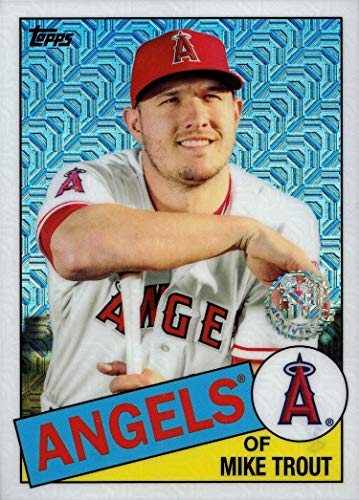 2020 Topps 1985 Silver Chrome Refractor #85C-1 Mike Trout Baseball Card