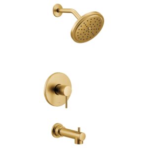 moen ut3293epbg align m-core 3-series 1-handle eco-performance tub and shower trim kit, valve required, brushed gold